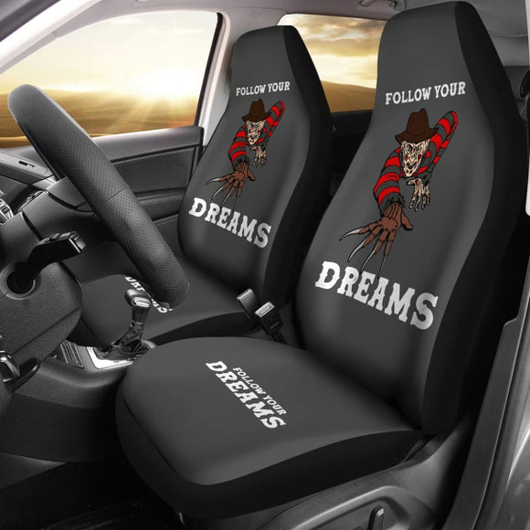 Nightmare on Elm Street Freddy Krueger Follow Your Dreams Car Seat Covers 212903 - YourCarButBetter