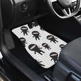 Ninja Pattern Plaid Background Front And Back Car Mats 153908 - YourCarButBetter