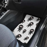 Ninja Pattern Plaid Background Front And Back Car Mats 153908 - YourCarButBetter