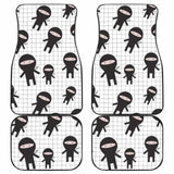 Ninja Pattern Plaid Background Front And Back Car Mats 153908 - YourCarButBetter