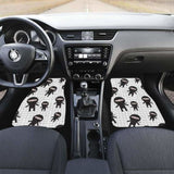 Ninja Pattern Plaid Background Front And Back Car Mats 153908 - YourCarButBetter