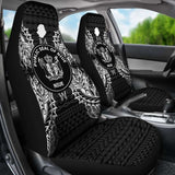 Niue Car Seat Cover - Niue Seal Map Black - 105905 - YourCarButBetter