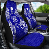 Niue Car Seat Cover - Niue Seal Map Blue - 105905 - YourCarButBetter
