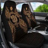Niue Car Seat Cover - Niue Seal Map Gold - 105905 - YourCarButBetter