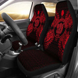 Niue Car Seat Cover - Niue Seal Map Red - 105905 - YourCarButBetter