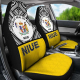 Niue Car Seat Covers - Niue Seal Polynesian Deisgn - 105905 - YourCarButBetter