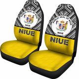 Niue Car Seat Covers - Niue Seal Polynesian Deisgn - 105905 - YourCarButBetter