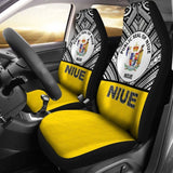 Niue Car Seat Covers - Niue Seal Polynesian Deisgn - 105905 - YourCarButBetter