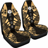 Niue Car Seat Covers - Niue Seal Polynesian Tattoo Gold - 9 174914 - YourCarButBetter