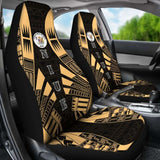 Niue Car Seat Covers - Niue Seal Polynesian Tattoo Gold - 9 174914 - YourCarButBetter