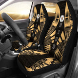 Niue Car Seat Covers - Niue Seal Polynesian Tattoo Gold - 9 174914 - YourCarButBetter