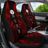 Niue Car Seat Covers - Niue Seal Polynesian Tattoo Red - 9 174914 - YourCarButBetter