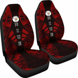 Niue Car Seat Covers - Niue Seal Polynesian Tattoo Red - 9 174914 - YourCarButBetter