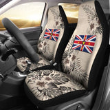 Niue Car Seat Covers The Beige Hibiscus (Set Of Two) 7 232125 - YourCarButBetter