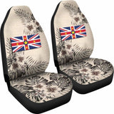 Niue Car Seat Covers The Beige Hibiscus (Set Of Two) 7 232125 - YourCarButBetter
