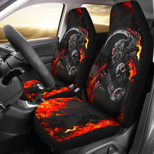 No One Can Stop Flame Grim Reaper Car Seat Covers 212102 - YourCarButBetter