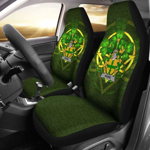 Noone Or O’Noone Ireland Car Seat Cover Celtic Shamrock (Set Of Two) 154230 - YourCarButBetter