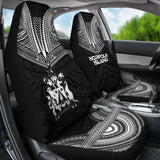Norfolk Island Car Seat Cover - Norfolk Island Coat Of Arms Polynesian Chief Tattoo Black Version - 10 174914 - YourCarButBetter