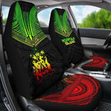 Norfolk Island Car Seat Cover - Norfolk Island Coat Of Arms Polynesian Chief Tattoo Reggae Version - 10 174914 - YourCarButBetter