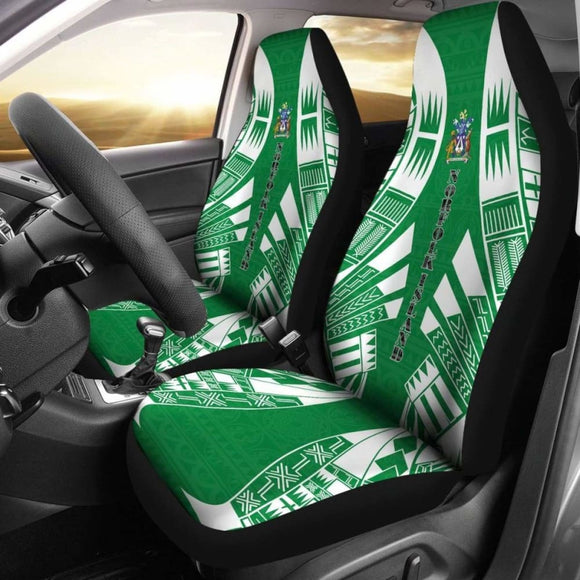 Norfolk Island Car Seat Covers - Norfolk Island Coat Of Arms Polynesian Tattoo Flag - 105905 - YourCarButBetter