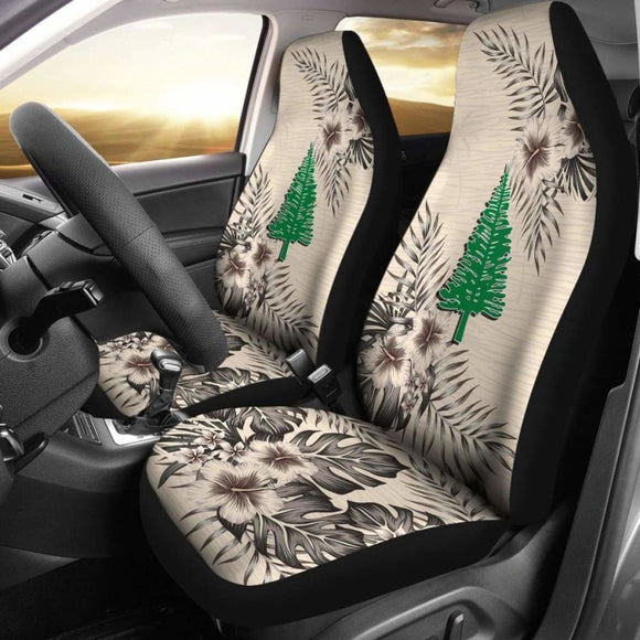 Norfolk Island Car Seat Covers The Beige Hibiscus (Set Of Two) 7 232125 - YourCarButBetter