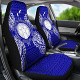 Northern Mariana Islands Car Seat Cover - C N M I Seal Map Blue - 105905 - YourCarButBetter