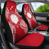 Northern Mariana Islands Car Seat Cover - C N M I Seal Map Red White - 105905 - YourCarButBetter