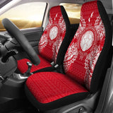 Northern Mariana Islands Car Seat Cover - C N M I Seal Map Red White - 105905 - YourCarButBetter