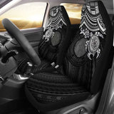 Northern Mariana Islands Polynesian Car Seat Covers - White Turtle - Amazing 091114 - YourCarButBetter