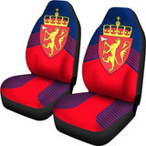 Norway Red Coat Of Arms Car Seat Covers Amazing 105905 - YourCarButBetter