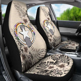 Nothern Mariana Islands Car Seat Covers The Beige Hibiscus (Set Of Two) 7 232125 - YourCarButBetter