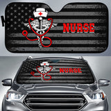Nurse American Flag Red And White Symbol Car Auto Sun Shades 210401 - YourCarButBetter