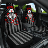 Nurse American Flag Red And White Symbol Car Seat Covers 210401 - YourCarButBetter