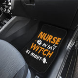 Nurse By Day Witch By Night Halloween Gift Car Floor Mats 211007 - YourCarButBetter