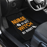 Nurse By Day Witch By Night Halloween Gift Car Floor Mats 211007 - YourCarButBetter