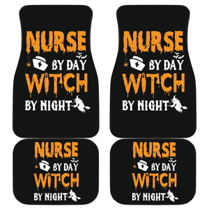 Nurse By Day Witch By Night Halloween Gift Car Floor Mats 211007 - YourCarButBetter