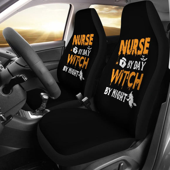 Nurse By Day Witch By Night Halloween Gift Car Seat Covers 211007 - YourCarButBetter