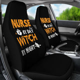 Nurse By Day Witch By Night Halloween Gift Car Seat Covers 211007 - YourCarButBetter