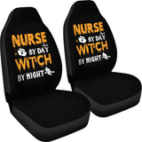 Nurse By Day Witch By Night Halloween Gift Car Seat Covers 211007 - YourCarButBetter