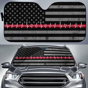 Nurse Car Auto Sun Shades Custom American Flag 210401 - YourCarButBetter