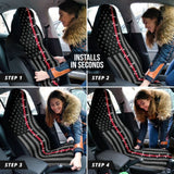 Nurse Car Seat Covers Custom American Flag 210401 - YourCarButBetter