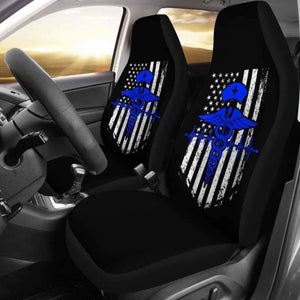 Nurse Flag Blue Symbol Car Seat Covers 144902 - YourCarButBetter