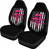 Nurse Flag Pink Symbol Car Seat Covers 144902 - YourCarButBetter