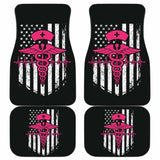 Nurse Flag Pink Symbol Front And Back Car Mats Set Of 4 144902 - YourCarButBetter