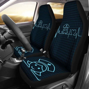 Nurse Heart Beat Car Seat Cover 144902 - YourCarButBetter