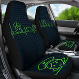 Nurse Heartbeat Green - Car Seat Cover (Set of 2) 144902 - YourCarButBetter
