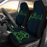 Nurse Heartbeat Green - Car Seat Cover (Set of 2) 144902 - YourCarButBetter
