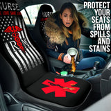 Nurse Live Love Save Lifes American Flag Car Seat Covers 210401 - YourCarButBetter