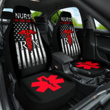 Nurse Live Love Save Lifes American Flag Car Seat Covers 210401 - YourCarButBetter