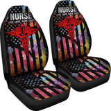 Nurse Live Love Save Lifes Car Seat Covers American Flag 211103 - YourCarButBetter